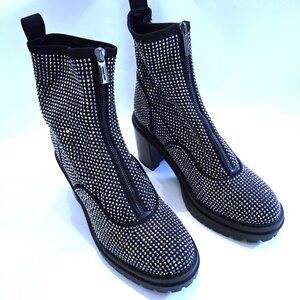 NIB Michael Kors Cyrus Embellished Scuba Ankle Boots Size 10